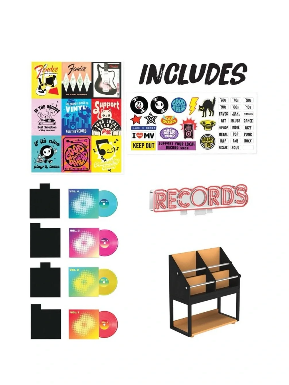 MGA’S MiniVerse Real Music Records Playset
